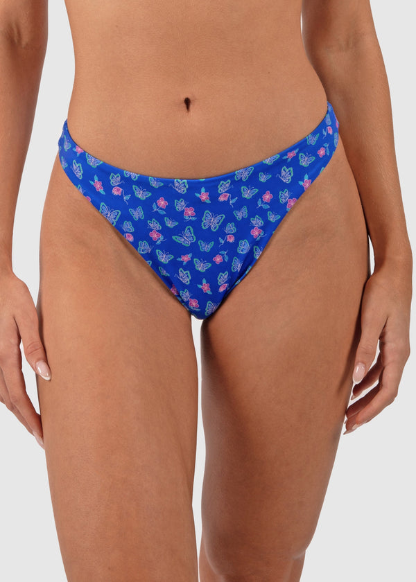 Lola Minimalist Bikini Bottom | Blue Lagoon | Butterfly