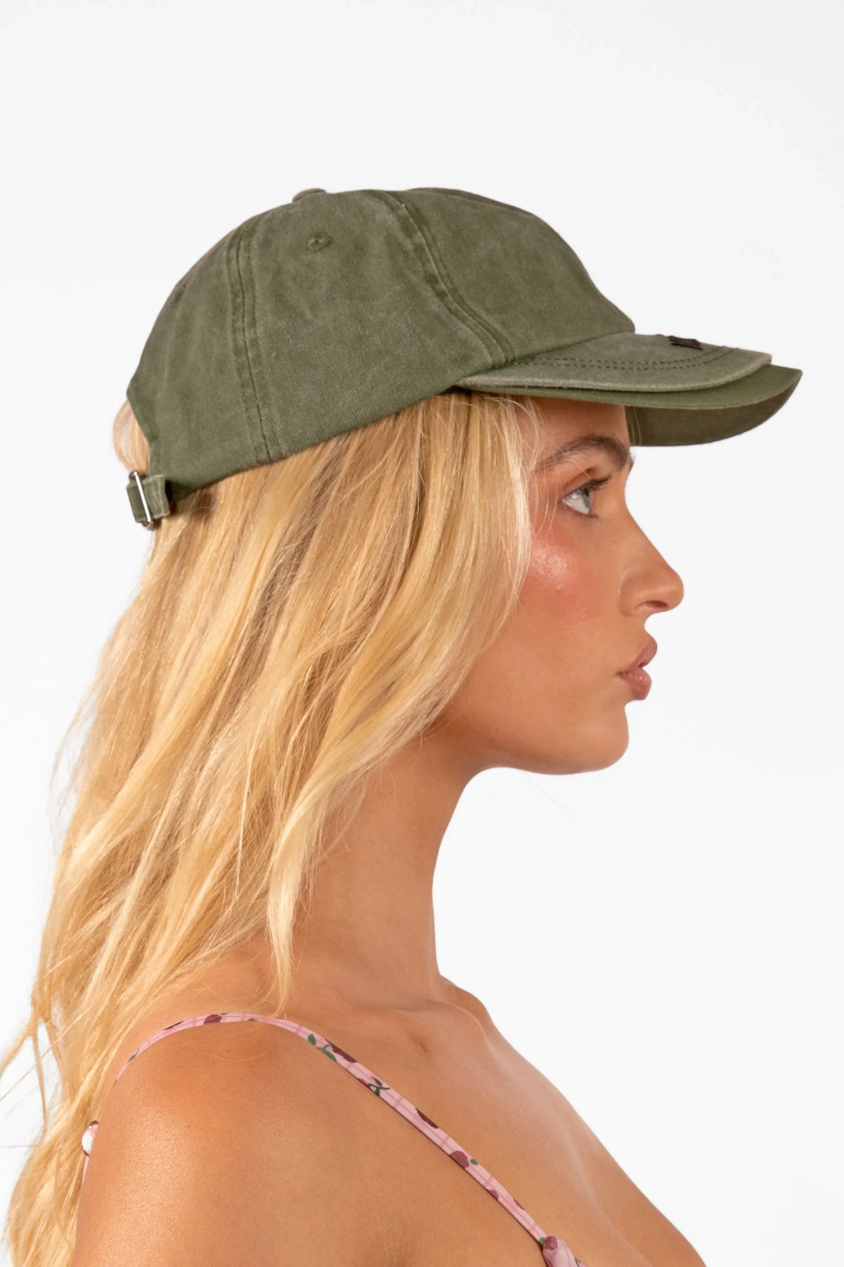 Double Decker Brim Accent Dad Cap | Khaki - MICICCA