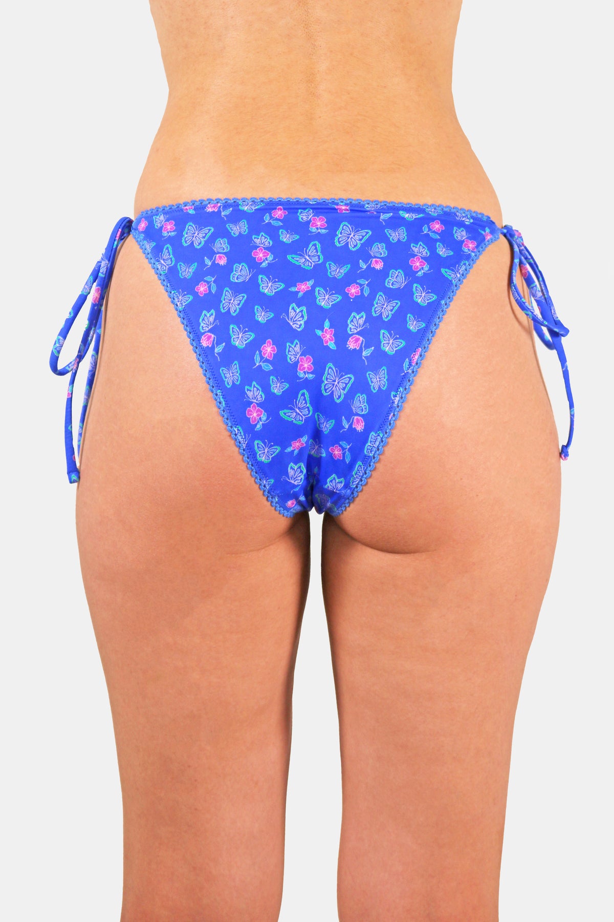 Lana Lace String Bikini Bottom | Blue Lagoon - MICICCA