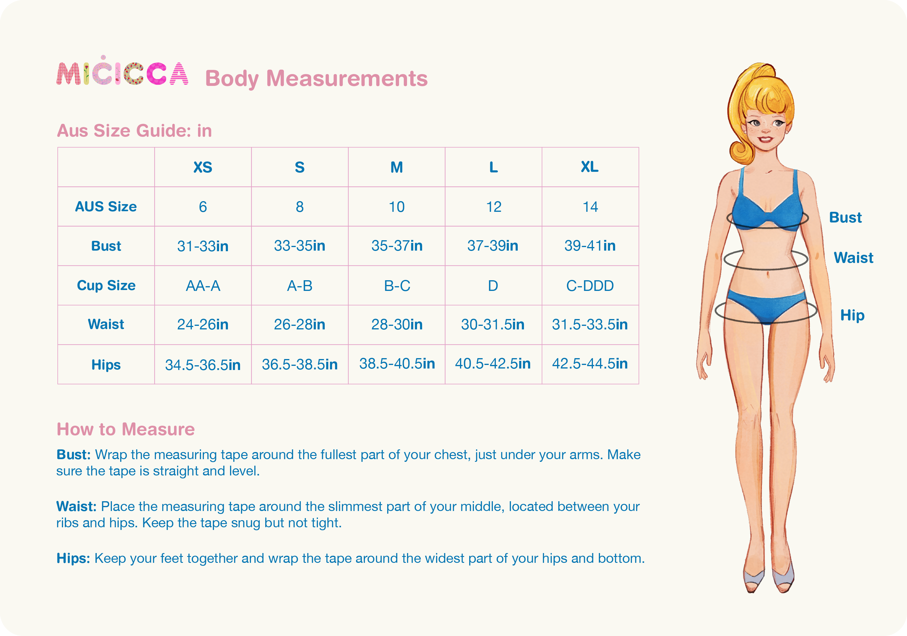 Inches Size Chart
